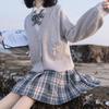 KOSY Kawaii Cardigan Jacket Spring Autumn Japan Fashion Women Vintage Crop Knitted Sweater Cute Bow Korean JK School Coat