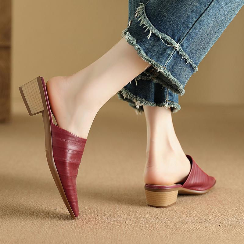 Fashion 2025 New Summer Women Slipers Woman Shoes Fashion Mules Slippers Shoes for Women Zapatos Mujer Embroider Ladies Shoes