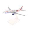 16Cm British Plum Blossom 777 Airliner Alloy Airplane Model Scale 1:400 Metal Airplane Replica Diecast Aircraft Toy For Boys