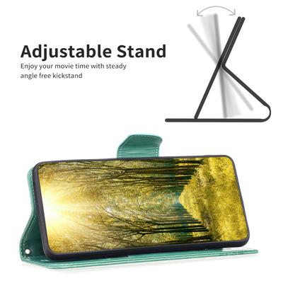 Pentru Xiaomi Redmi 12 4G suport anti-praf Husă portofel pentru telefon Husă din piele imprimată cu fluture cu curea