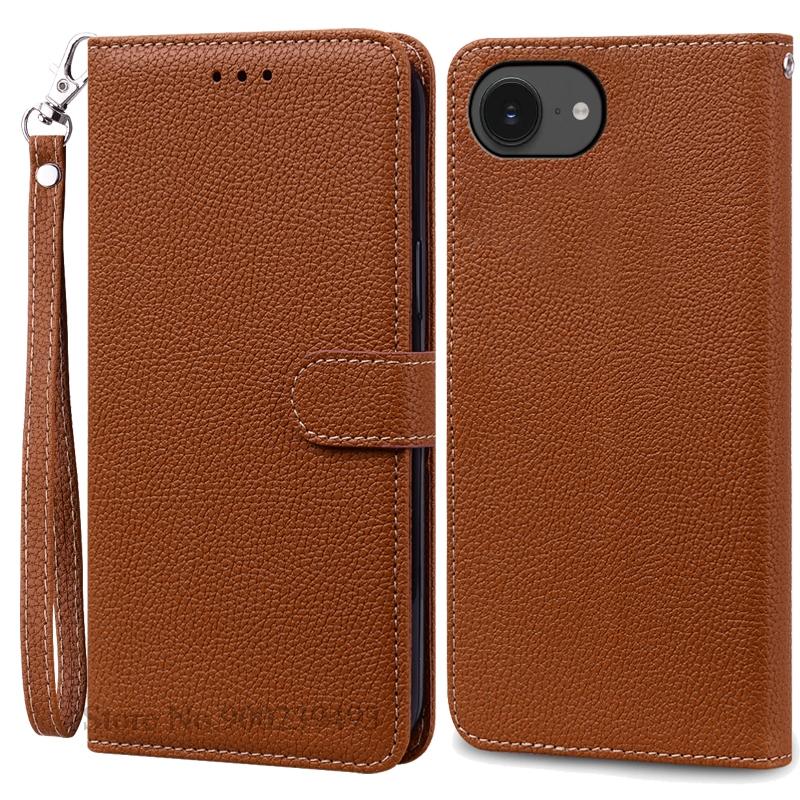 For iPhone 16e Case Leather Flip Wallet Cover For iPhone 16E Case Stand Book Fundas For iPhone 16e 16 E 2025 Phone Case Coque