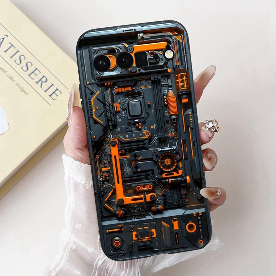 Fashion Painting Phone Case For Google Pixel 6 Pro 6a Black Silicone Soft Cover For Google Pixel6 Pixel6a 6Pro Cases Bumpers