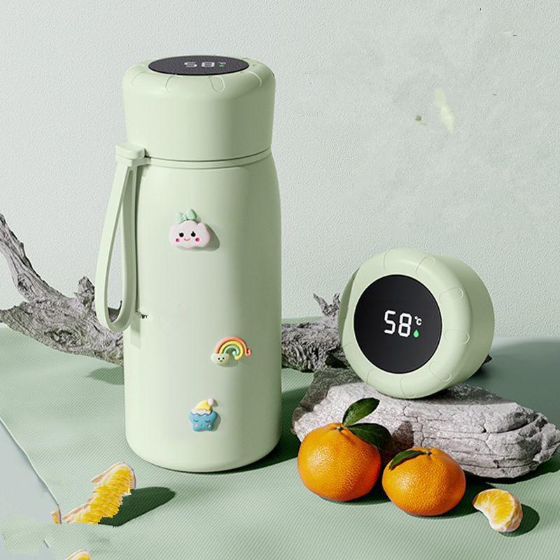 Intelligente Thermosflasche mit Temperaturanzeige, Vakuumisoliert, 316 Edelstahl-Thermosbecher für Kaffee und Tee, mit Infuser