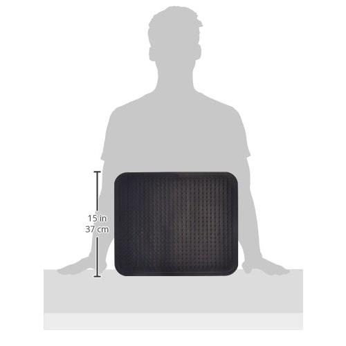 BONFORM Car Mat, Flat Mat, Light/Regular Car, Rear, 1 Piece, Waterproof, Fully Washable, Anti-slip Treatment, 42x35cm, Black 6368-08BK