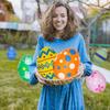 Söt Påskhar Ägg Ballong PVC Uppblåsbara Påskägg Påskhare Prydnad Heminredning