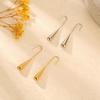 High-End Minimalist Teardrop Titanium Steel Earrings for Women