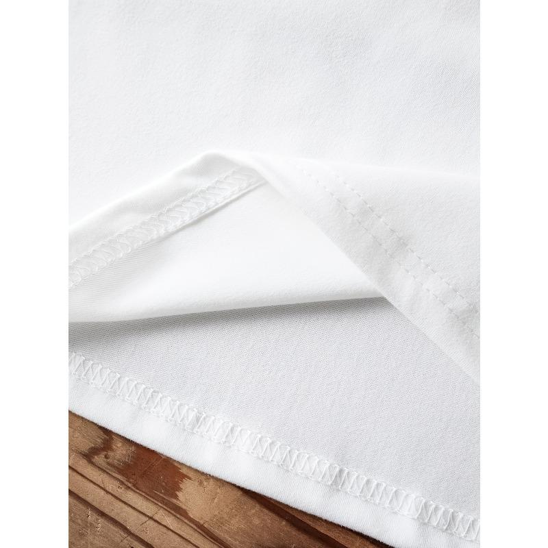 European size Summer Women'S Casual Round Neck T-Shirt with High Heel And Eiffel Tower Print