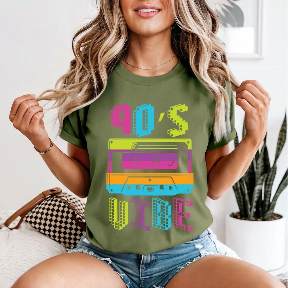 90s Vibe Retro Cassette Tape Unisexs Graphic Tee Pop Culture