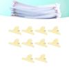 10pcs Metal  Clip Multipurpose Strong Grip Large Paper  Clips for Office School Yellow