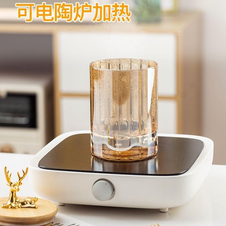 Nordic Transparent Glass Jar High Borosilicate Glass Grain Storage Jar Golden Deer Head Bamboo Cover Dried Fruit Storage Jar