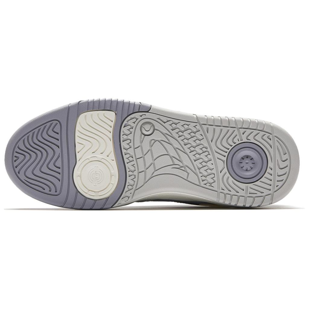 Anta Wave Shoes Versatile Casual Height Increasing Wear Resistant Lightweight Non Slip Low Top Skate Shoes Women sneaker White Purple Gray 922518005-2
