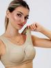 Women High Support Adjustable Strap Breathable Seamless Comfort Cotton Bra Home Outdoor Wear