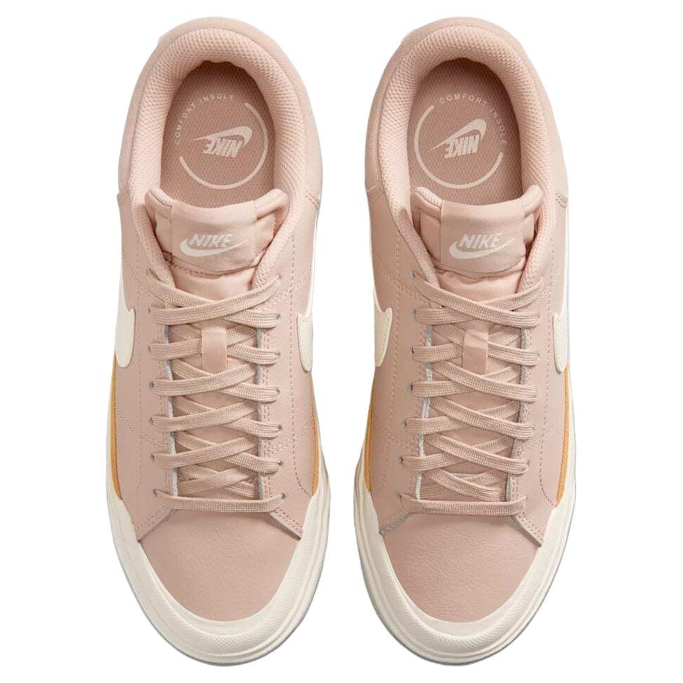 Nike Court Legacy Lift Shimmer Pale Ivory Women Sneakers Brown Pollen Chalk DM7590-202