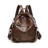 Women's Vintage Oil Wax Leather Anti-Theft Backpack - Multi-Purpose, Casual Travel & Commute Bag (Spring 2025)