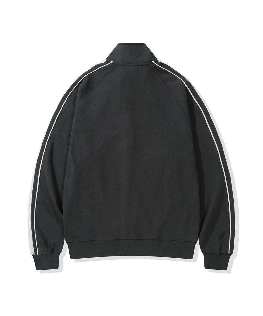Veste zippée à logo carré CGP - Charbon