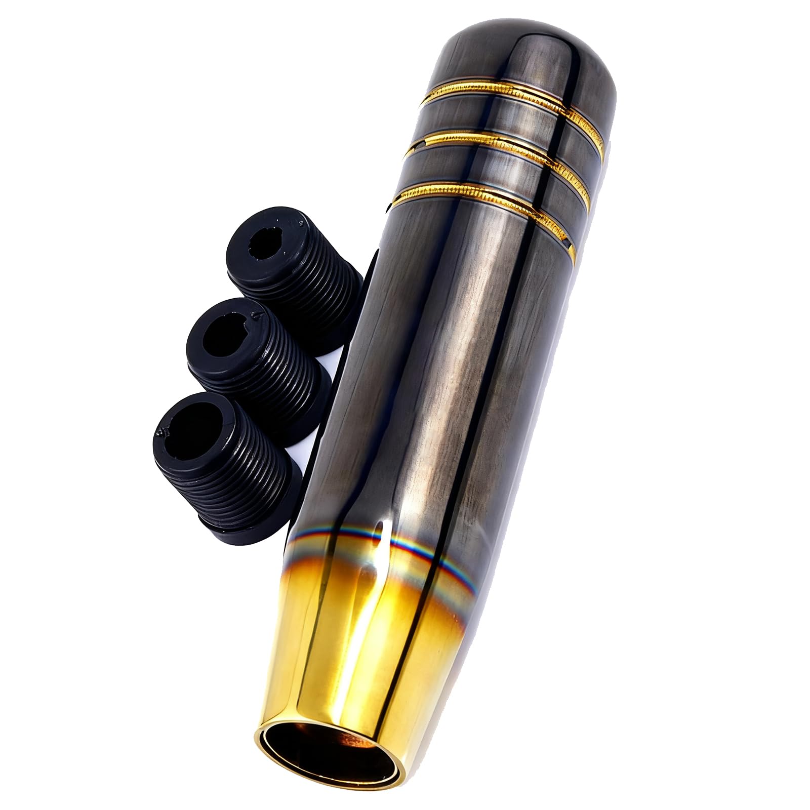 DFsucces Ручка переключения передач, 5,1 дюйма (130 мм), Алюминиевый сплав, Титановый цвет, Зеркальная отделка, M8