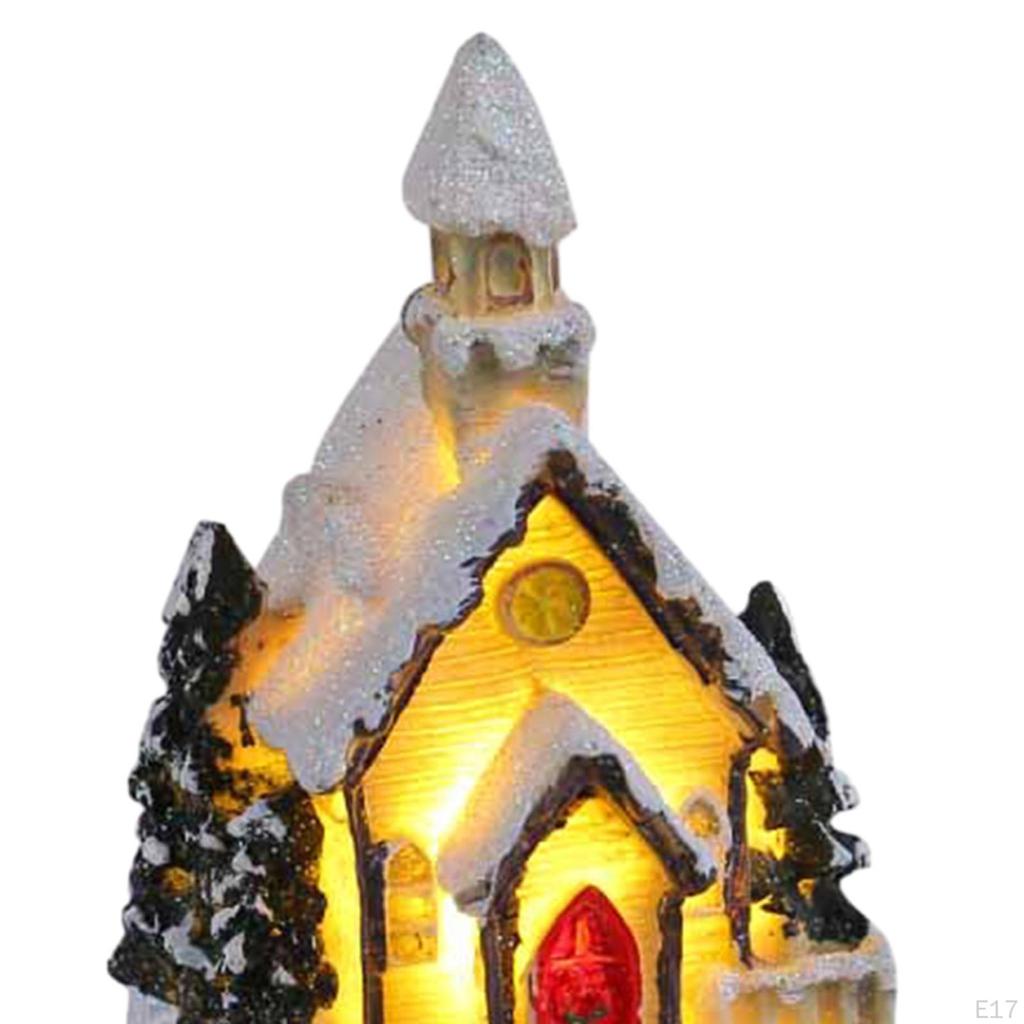 Świąteczny śnieżny wiejski dom świecący ozdoba na imprezę DIY Rok sypialni