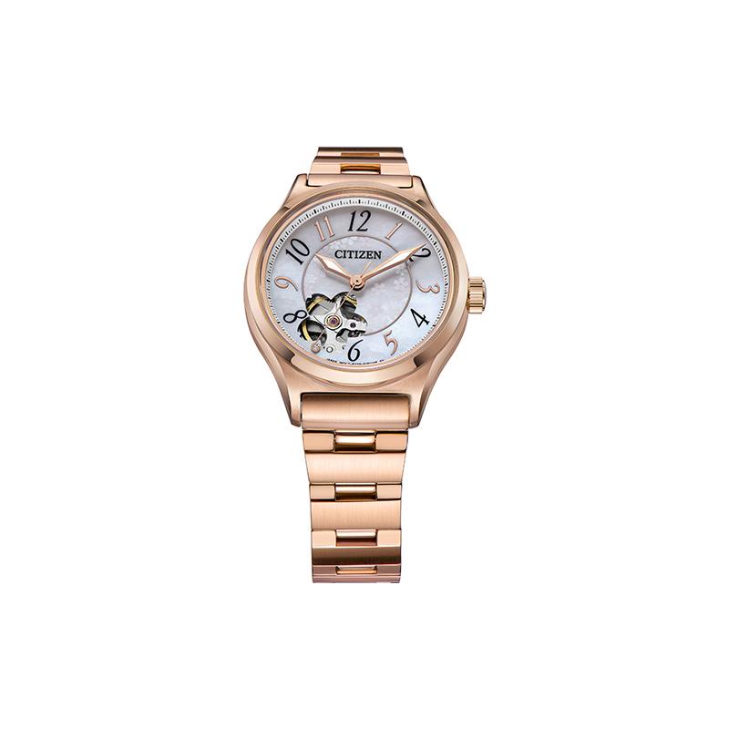 CITIZEN Eco-Drive Series Fashion Business Automatic Steel Strap Women's Watch Mother-of-pearl Dial PC1007-65D