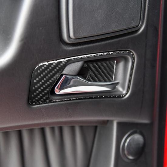4Pcs Carbon Fiber Rear Door Handle Cover Trim For Mercedes-Benz G-Class W463