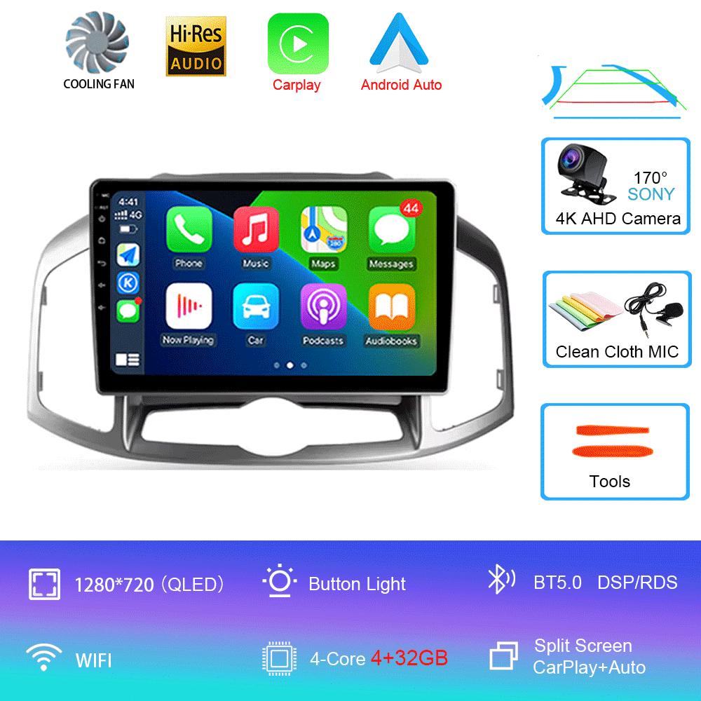 

Автомобильный радиоприемник Android 14 Carplay Auto 2K экран видео мультимедийный проигрыватель для Chevrolet Captiva 1 2011 - 2016 2 din Автомагнитола стерео