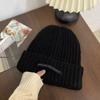 Comfortable Letters Embroider Knitted Hat Warm Soft Hip Hop Caps Solid Color Ski Hats Autumn Winter