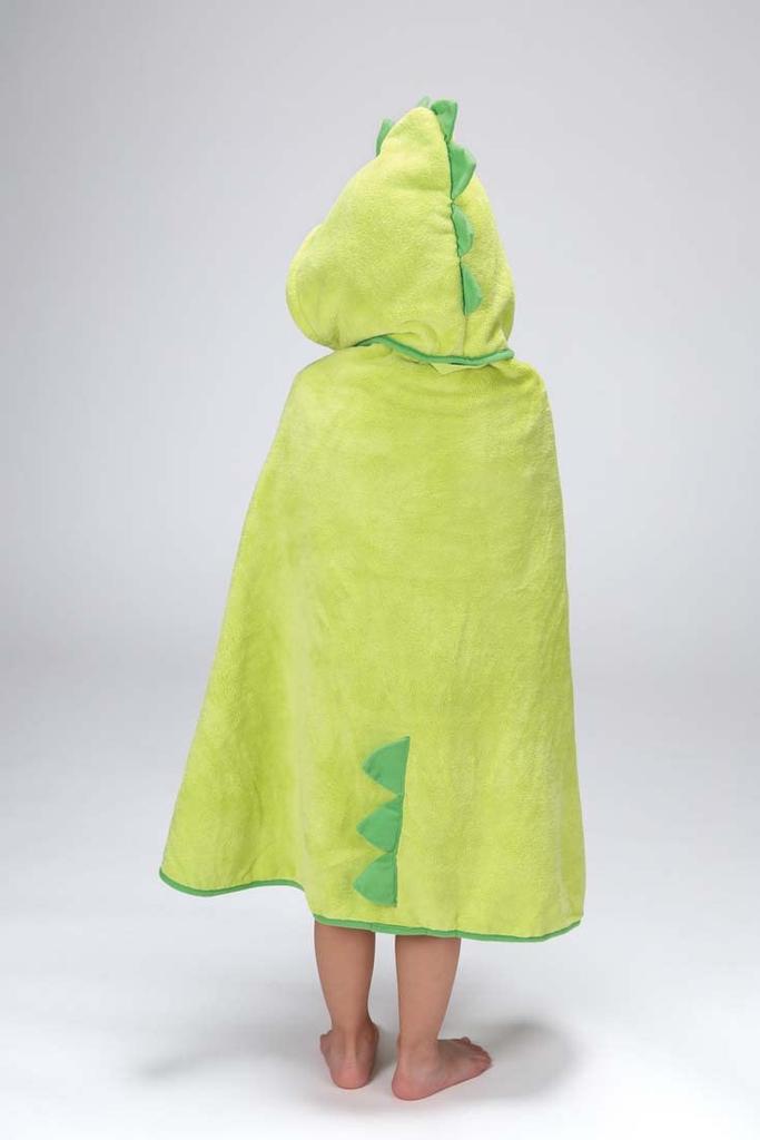 Skater Hooded Bath 108 X 92 Dinosaur Kids' Poncho, Moisture-Wicking, Quick-Drying, Cm, Design, BPO1-A