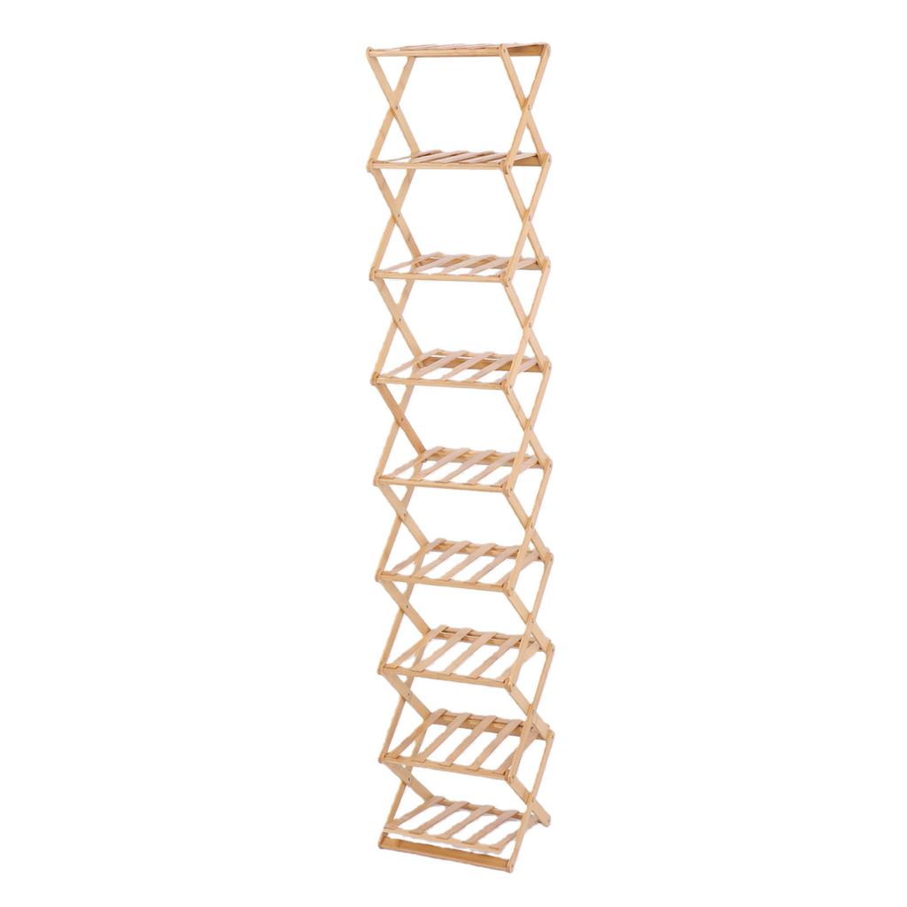 Corner Shoe Rack Multi Tier Foldable Space Saving Wood Shoe Organizer for Home Dormitory Entrance
