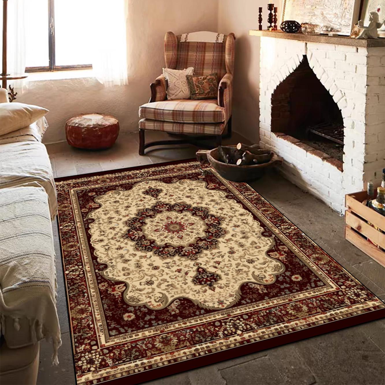 

Bohemian Soft Carpet Large Area Rug Non Slip Floor Mat for Bedroom Living Room Decor Persian Door Mat 60*90cm