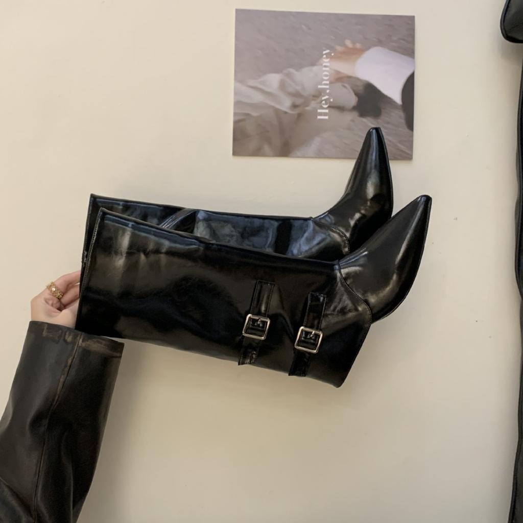 2025 new summer pointed thin high heel tall tube thin fashion Martin women's boots knight women's knight long women's boots