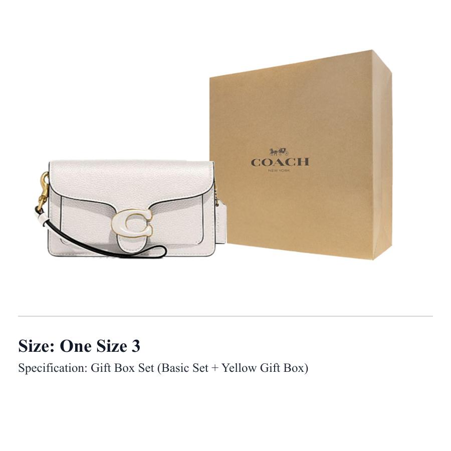 COACH Tabby Cow Leather Crossbody Bags Women's White CJ925-B4HA