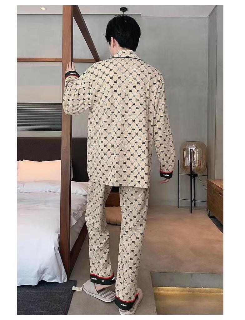 2025 Men's Cartoon Pajamas - Spring & Autumn, Plus Size, Teen Long Sleeve & Pants Homewear
