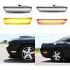 GTINTHEBOX for 2008 2009 2010 2011 2012 2013 2014 Dodge Challenger Clear Lens Amber/Red Front Rear Full LED Side Marker Light,Replace OEM Sidemarker