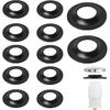 12-Pack Tub Stopper Gasket Universal Fit for Tip Toe - High Elastic Rubber Seal, Prevents Leaks, Easy Tall for Bath Drain Assemblies