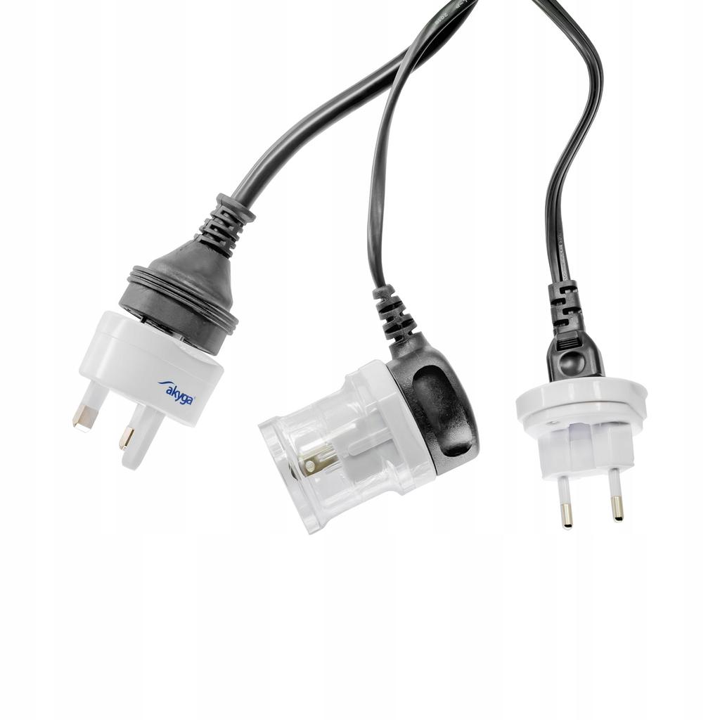 Adapter podróżny AC Akyga AK-AD-61 worldwide biały