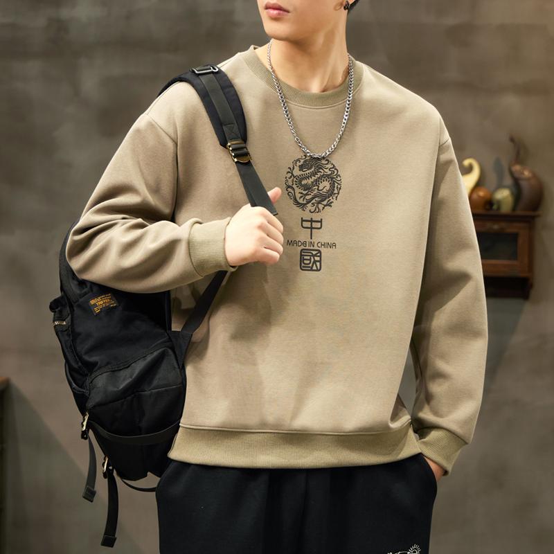 Осенне-зимний мужской тяжелый утолщенный свитер в китайском стиле Guochao Velvet Youth — фото 15