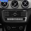 For Mercedes Benz A Class W176 GLA X156 CLA C117 Car Console CD Panel Frame Sticker Carbon Fiber Pattern Interior Accessories