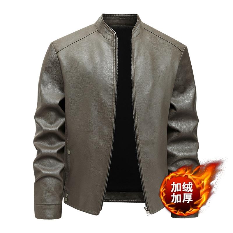 Men's leather jacket spring and autumn trend handsome slim short youth leather jacket men pu