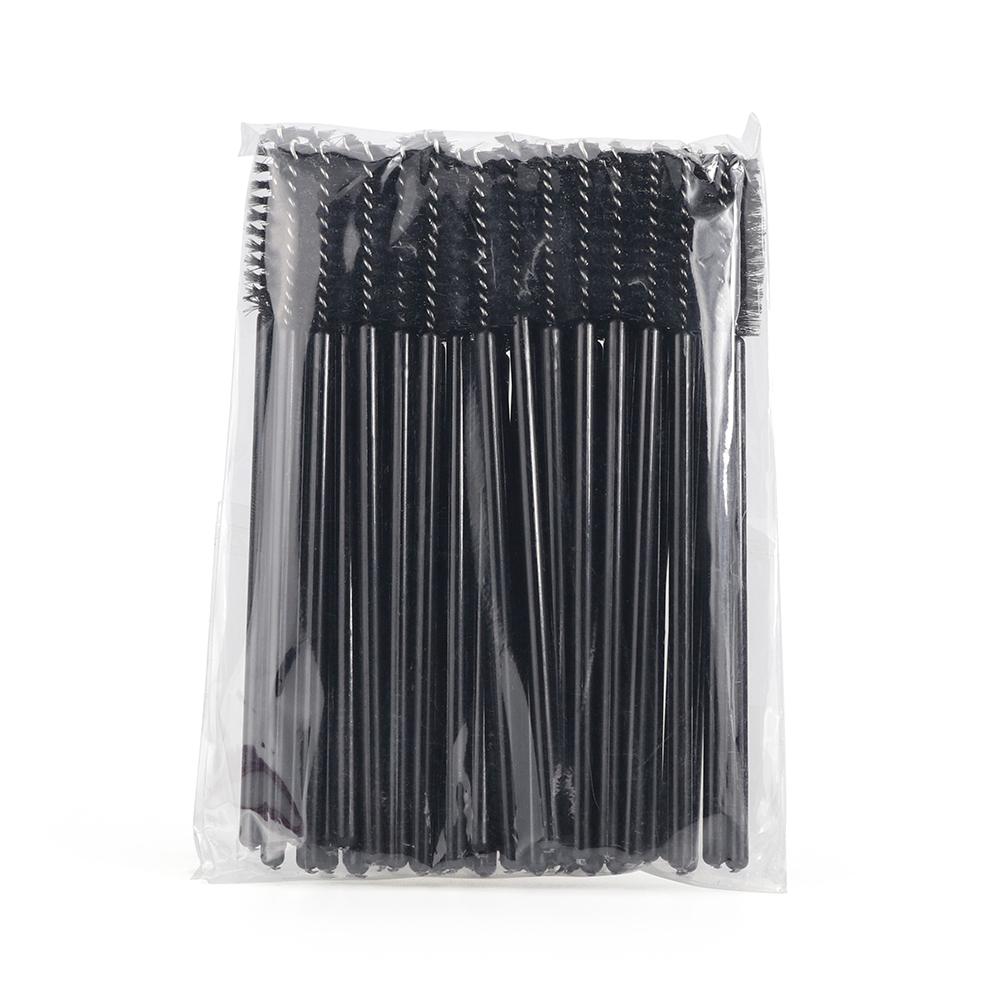 ANNAFRIS 1Pack 50Pcs Disposable Eyelash Brush Soft Head Crystal Eyebrow Brush Lash Extension Brush Mascara Wand Makeup Tool