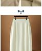 Women's High-Waist 100% Wool Knit Midi Bodycon Skirt - Autumn/Winter Collection