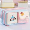 Large Capacity Capybara Puppy Pencil Bag Cosmetics Card Storage Stationery Storage Bag  Kids Gift