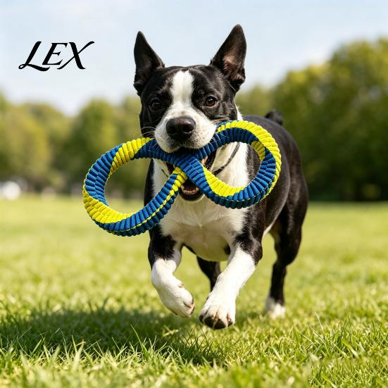 Exercise Toys for Pet Dogs Dog Tug Toy, Nylon 8-Shaped Chew Interactive Teeth Cleaning Training Rope Aggressive Chewers, Outdoor Training, of