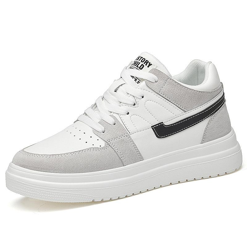 

26833 Men s Women s Shoes Height Increasing Board Sponge Leather Surface Thick Sole Retro Skateboarding Sports Leisure Trendy 43