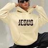 Gotischer Oversized Hoodie für Paare - Unisex Harajuku Stil mit Buchstabenaufdruck