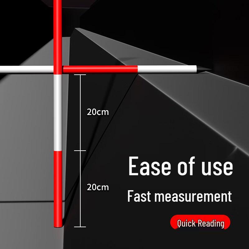 3-Meter Telescopic Aluminum Alloy Measuring Rod