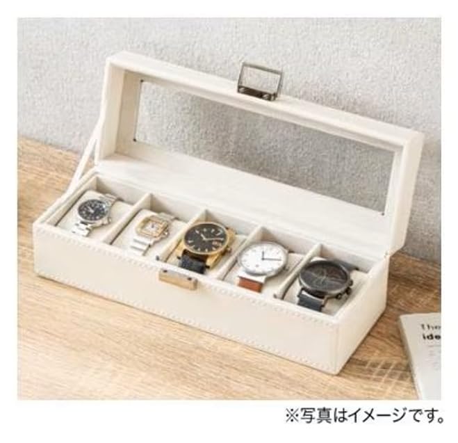 Nitori Watch Case for 5 8131418 (NITORI) Watches, 01NH03, White/Ivory,