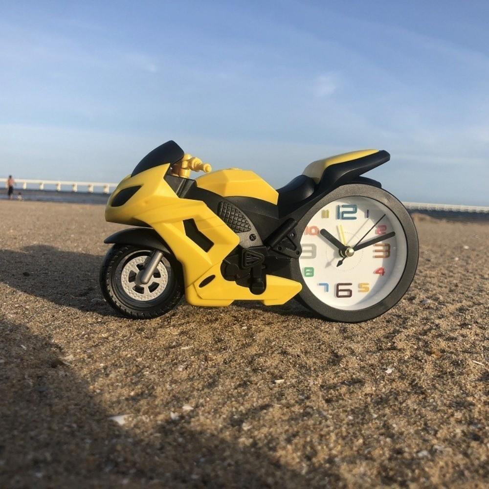 Retro Desktop Alarm Clock Motorcycle-themed Desktop Clock Bedhead Alarm Clock Table Decor