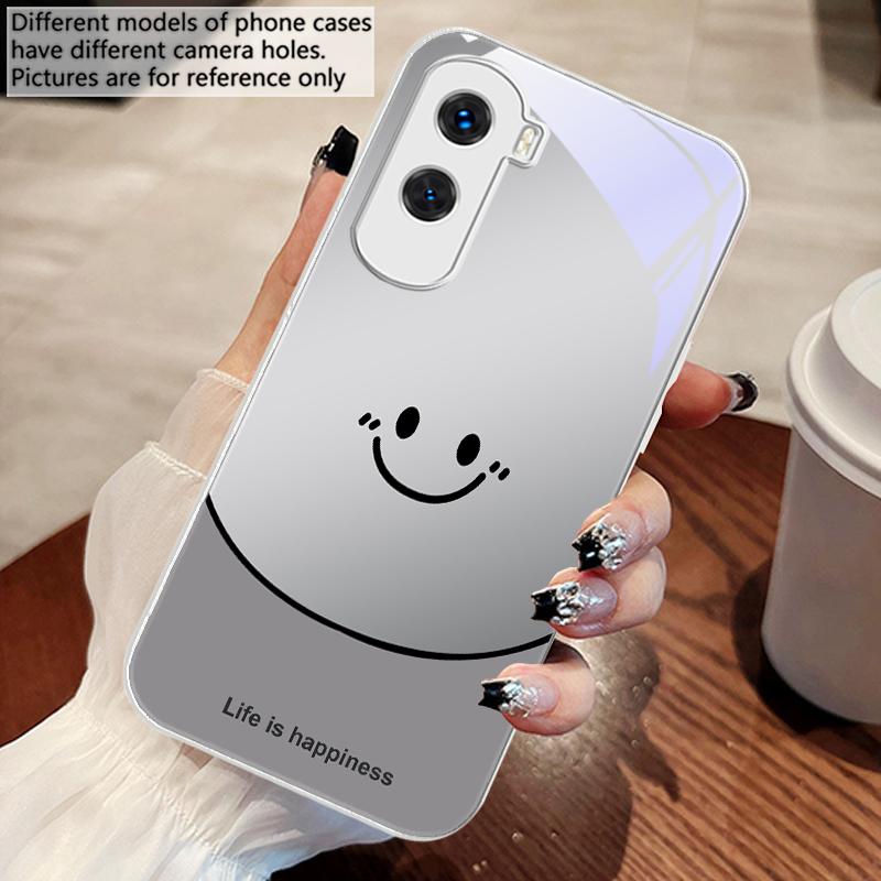 Life is about being happy For Honor 30 50 50SE 70 Pro 90 200 200Pro Magic 4 5 7 Lite X9c Smart X50i Plus X9 X30 Glass Phone Case