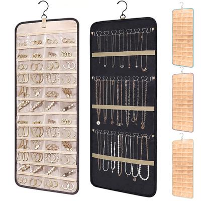 Hängender Schmuck-Organizer, Halskettenhalter, große Kapazität, Anti-Tangle-Ohrringe, Ringe, Kleiderbügel, Schmuck-Display-Rack