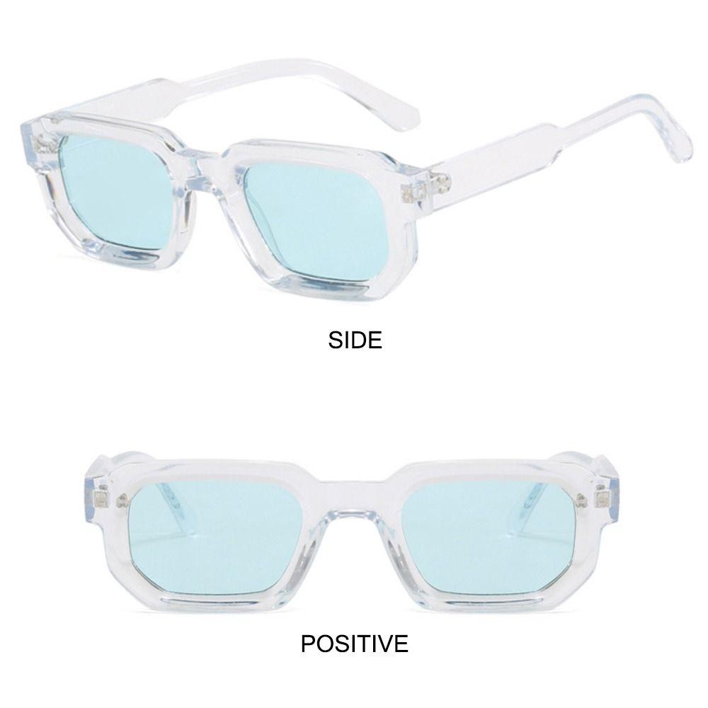 Y2K Square Frame Sunglasses UV400 Protection Punk Sun Glasses Trendy Eyewear for Women & Men