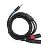 3.5mm Stereo Male to Dual 2 XLR Male Plug Connector Audio Converter Adapter Cable Cord